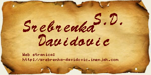 Srebrenka Davidović vizit kartica